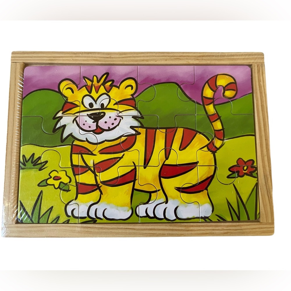 House of Marbles 4 Animal Jigsaw Puzzles Children’s Wood Box New